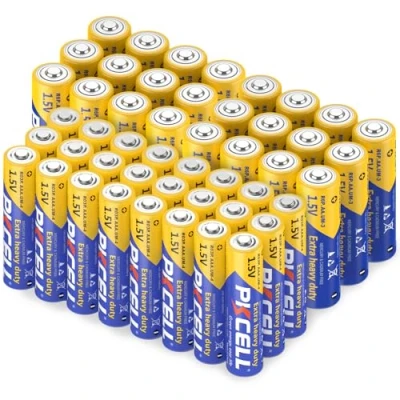 Image of PKCELL 24 x AA &amp; AAA Batteries, 1.5V Carbon Combo Pack Batteries for Keyboards Clocks Remote Controls, 48
