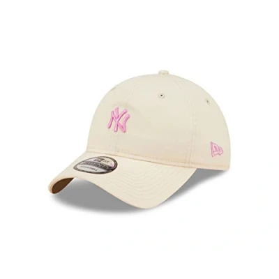 Image of New Era York Yankees MLB Mini Logo Beige 9Twenty Unstructured Strapback Cap One Size