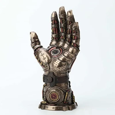 Image of Veronese Design 10 Inch Steampunk Gauntlet of Goodwill Resin Sculpture Cold Cast Bronze Finish
