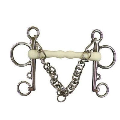 Image of Flexi Plastic Covered Mullen Mouth Pelham Bit Size: 5&quot;