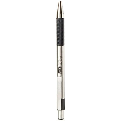 Image of ZEBRA Pen F 301 Black Ballpoint Pens, Ultra Stylish Stainless Steel Biro Retractable Pens With Comfort Grip, Ink, Premium For Everyday Use 1.0mm, 1pc
