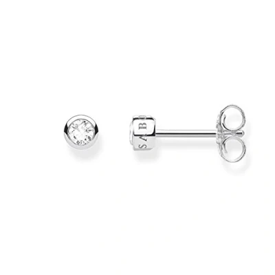 Image of Thomas Sabo Women Stud Earrings White Stone 925 Sterling Silver H1963 051 14