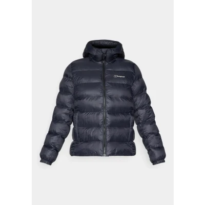 Image of Berghaus Women&#039;s Ewden Insulated Extra Warmth Big Baffle Winter Padded Jacket Hydroloft Insulation Adjustable, Black/Black, 20