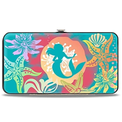 Image of Buckle Down Women&#039;s Hinge Wallet Little Mermaid Ariel, 7&quot; x 4&quot;, Ariel
