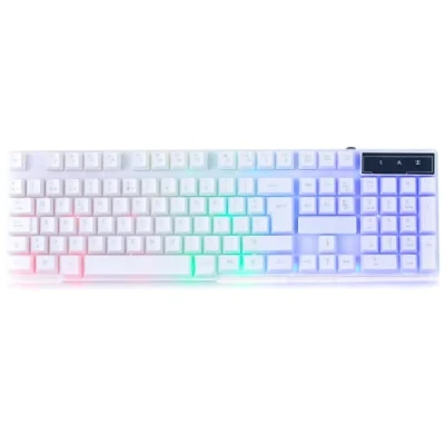Image of Orzly PS5 Gaming Keyboard White RGB USB Wired Rainbow Designed for PC Gamer PS5, Laptop, Xbox, Nintendo Switch, RX 250 Hornet edition Siberia