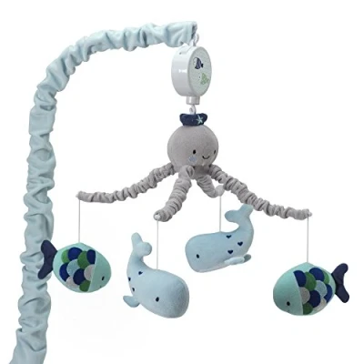 Image of Lambs &amp; Ivy Oceania Musical Nursery Crib Mobile Ocean, Whale, Underwater Theme