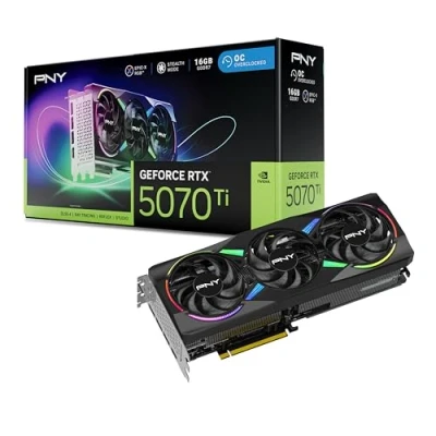 Image of PNY GeForce RTX™ 5070Ti 16GB ARGB OC Triple Fan Graphics Card DLSS 4