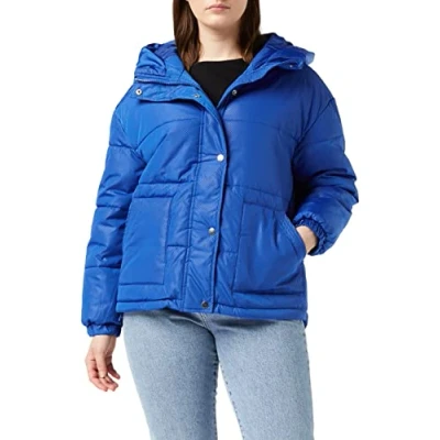 Image of Urban Classics Women&#039;s Ladies Oversized Hooded Puffer Jacket, Blue (Royal 00205), S