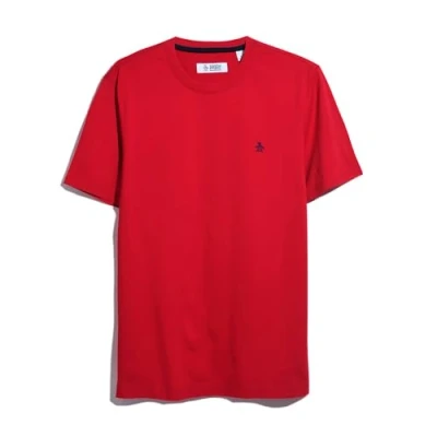 Image of Original Penguin Short Sleeve Embroidered Logo X Large (Red)
