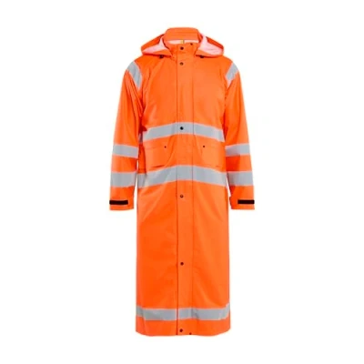 Image of Blakläder 432520005300XX Large High Vis Raincoat &quot;level 1&quot;, Orange, XX