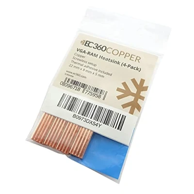Image of EC360® Copper 4 Pack VGA RAM Heatsink (22 x 8 5 mm)