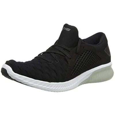 Image of Asics Gel Kenun Knit MX Womens Black Running Trainers Leather Size UK 3.5