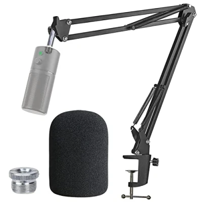 Image of Razer Seiren X Mic Stand with Pop Filter Boom Arm Foam Cover Windscreen for Streaming Microphone by YOUSHARES
