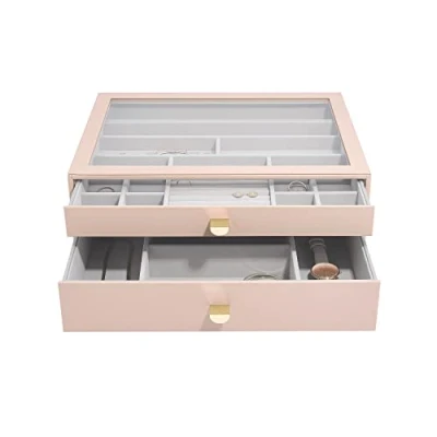 Image of Stackers Blush Supersize Jewellery Box Set of 2 (with drawers)