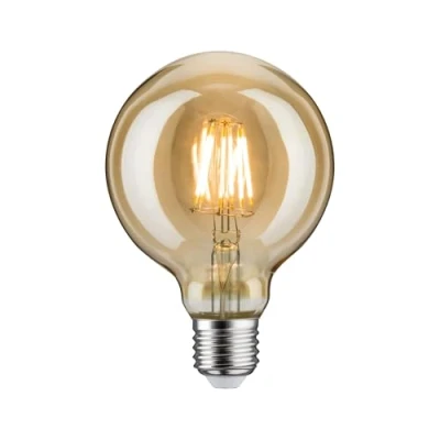 Image of Paulmann 28716 LED Filament Globe 6.5 watts lamp Gold 2500 K Light E27, W