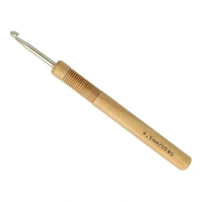 Image of Addi Olive Wood Crochet Hook, Brown, 15cm 4.5mm