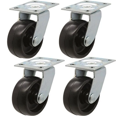 Image of Set Of 4 Nylon 40mm Swivel Castor Wheels Small Heavy Duty Trolley Rollers