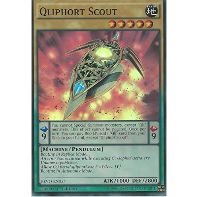Image of yu gi oh YuGiOh PEVO EN057 1st Ed Qliphort Scout Super Rare Card Single