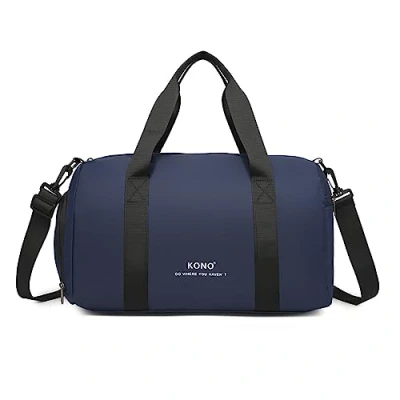 Image of Kono Ryanair 40x20x25 Cabin Bags Waterproof Carry on Holdall Bag with Shoulder Strap Hand Luggage Easyjet Flight Shoe Pouch (Navy)