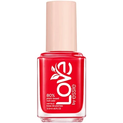 Image of LOVE by essie Nail Polish No. 100 Lust for Life Plant Based in Red Creamy Finish Durable and Intense Colours 13.5 ml