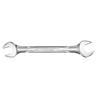 Image of Bahco 6M 21 23 15 Degree Angled Metric Double Open End Wrench, Silver, x mm