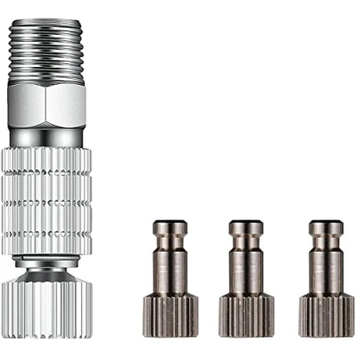 Image of ABEST Airbrush Quick Disconnect Coupler Release Fitting Adapter with 4 Male Fitting, 1/8&quot; and Badger Paasche Aztec