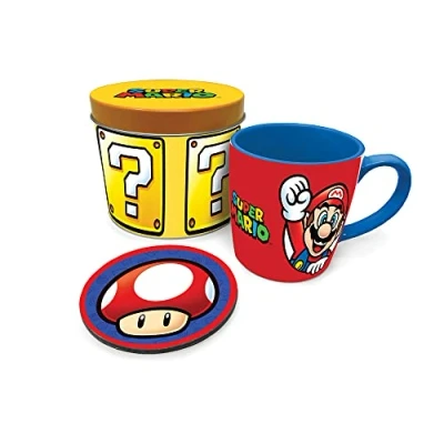 Image of Pyramid International Super Mario Gift Set with Mug and Coaster in Reusable Tin Official Merchandise