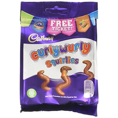 Image of cadbury Curly Wurly Squirlies Chocolate Bag 95 g Pack of 10