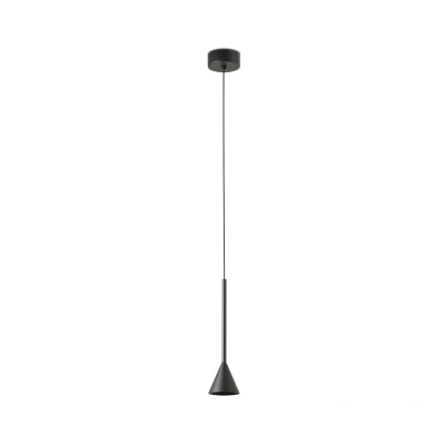 Image of Anna Slim Pendant Ceiling Light Black 2700K