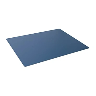 Image of Durable Desk Mat with Contoured Edges 53 x 40cm, Non Slip Back, Made from Polypropylene, Easy to Clean, Dark Blue