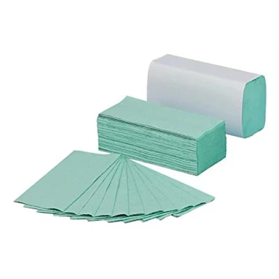 Image of 5 Star 230 x 305 mm C Fold Paper Towels includes 144 Per Sleeve Sheet, Pack of 20, Green