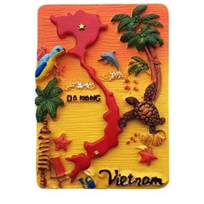 Image of 3D Nha Trang Vietnam fridge magnet souvenir gift,Home &amp; kitchen decoration magnetic sticker refrigerator collection