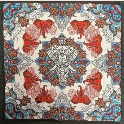 Image of Beautifeye Ethnic Indian Elephant Mandala Paisley Bandana Hair Neck Tie Headscarf Headband Headwrap Gift