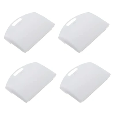 Image of eMagTech 4PCS Replacement Battery Cover Back Door Shell Protector Lid Compatible with Sony PSP 1000 Series Console Plastic Accessories White