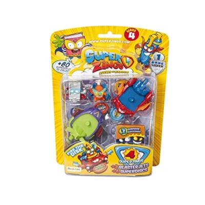 Image of SuperThings Series 4 BlasterJet Blister (PSZ4B416IN00) with Figures (1 Silver) and 2 Vehicles