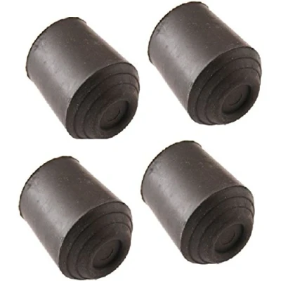 Image of 4 Rubber Walking Stick Ferrules 19mm 3/4&quot; Cane Crutch Pad Heavy Duty Bottom End Tip Aid