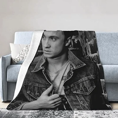 Image of LOUJIN Tom Draco Felton Malfoy Blanket, Ultra Soft Lightweight Flannel Fleece Throw Blankets Warm Air Conditioning Blanket For Couch Sofa Bedch Black