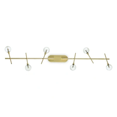 Image of Maracas 6 Light Ceiling Antique Brass