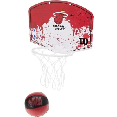 Image of Wilson Mini NBA Team Basketball Hoop, MIAMI HEAT, Plastic