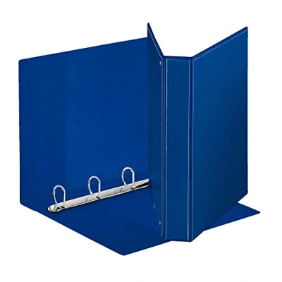 Image of Esselte Folder with Display Made of PP Adjustable (3 Pockets) Rings 4 30 D Format Maxi Blue 394756500