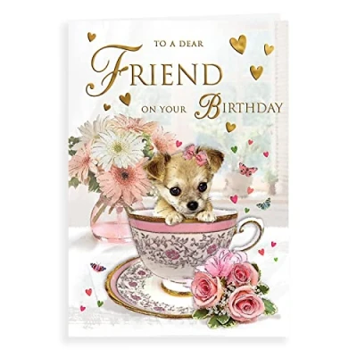 Image of Regal Publishing Traditional Birthday Card Friend 9 x 6 inches