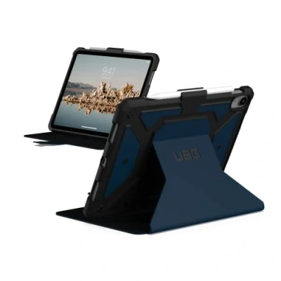 Image of UAG Designed for iPad 10.9 10th Gen 2022 Case Metropolis SE Blue Mallard with Adjustable Stand and Pencil Holder Rugged Smooth Exterior Material Heavy Duty Protective Folio Cover by URBAN ARMOR GEAR
