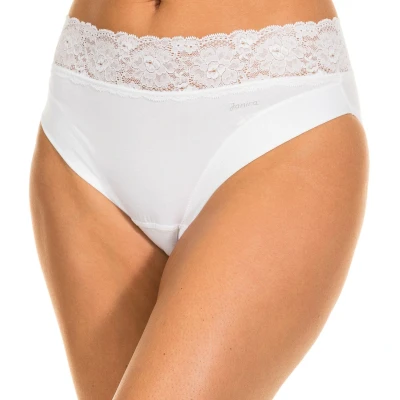 Image of Janira Womens Dolce Waist briefs elastic and breathable fabric 1031786 women White Cotton Size X Large