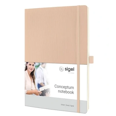 Image of SIGEL CO331 Premium Notebook lined, A4, softcover, Beige Conceptum