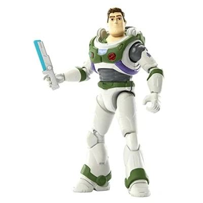 Image of Buzz Lightyear Disney and Pixar Space Ranger Alpha Figure, Authentic Action Figure 5 Inches tall with 12 Posable Joints, Laser Blade, 4 Years &amp; Up, HHJ79