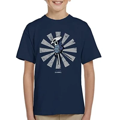 Image of Cloud City 7 Quirrel Retro Japanese Hollow Knight Kid&#039;s T Shirt Navy Blue