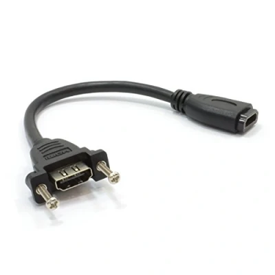 Image of kenable HDMI 1.4 Panel Mount Socket Stub for Faceplates &amp; Floor Boxes 15cm