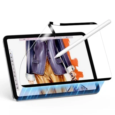 Image of ESR Paper Feel Magnetic Screen Protector for iPad Air 11 Inch 2024 M2, 6th Generation, Write and Draw Like on Paper, Thin Responsive, Removable Reusable, Matte Film