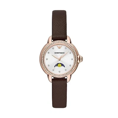 Image of Emporio Armani Watch Brown, Women&#039;s, Size: One Size, Brown