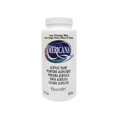 Image of DecoArt Americana Acrylics 16oz Snow White, 16 Fl Oz (Pack of 1)